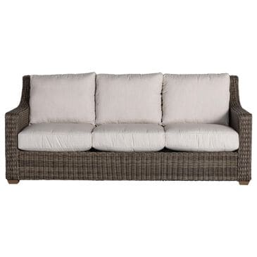 Venture Oasis Wicker Sofa with Birch Cushion in Ash Gray, , large