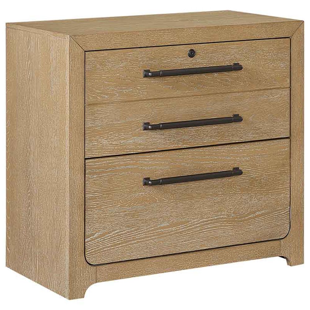 Wycliff Bay Canyon Drive 3-Piece Writing Desk with Bookcase and Lateral File Set in Natural Oak, , large