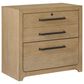 Wycliff Bay Canyon Drive 3-Piece Writing Desk with Bookcase and Lateral File Set in Natural Oak, , large