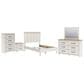 Ashley LInnocreek 5-Piece Full Bedroom Set in White and Warm Brown, , large