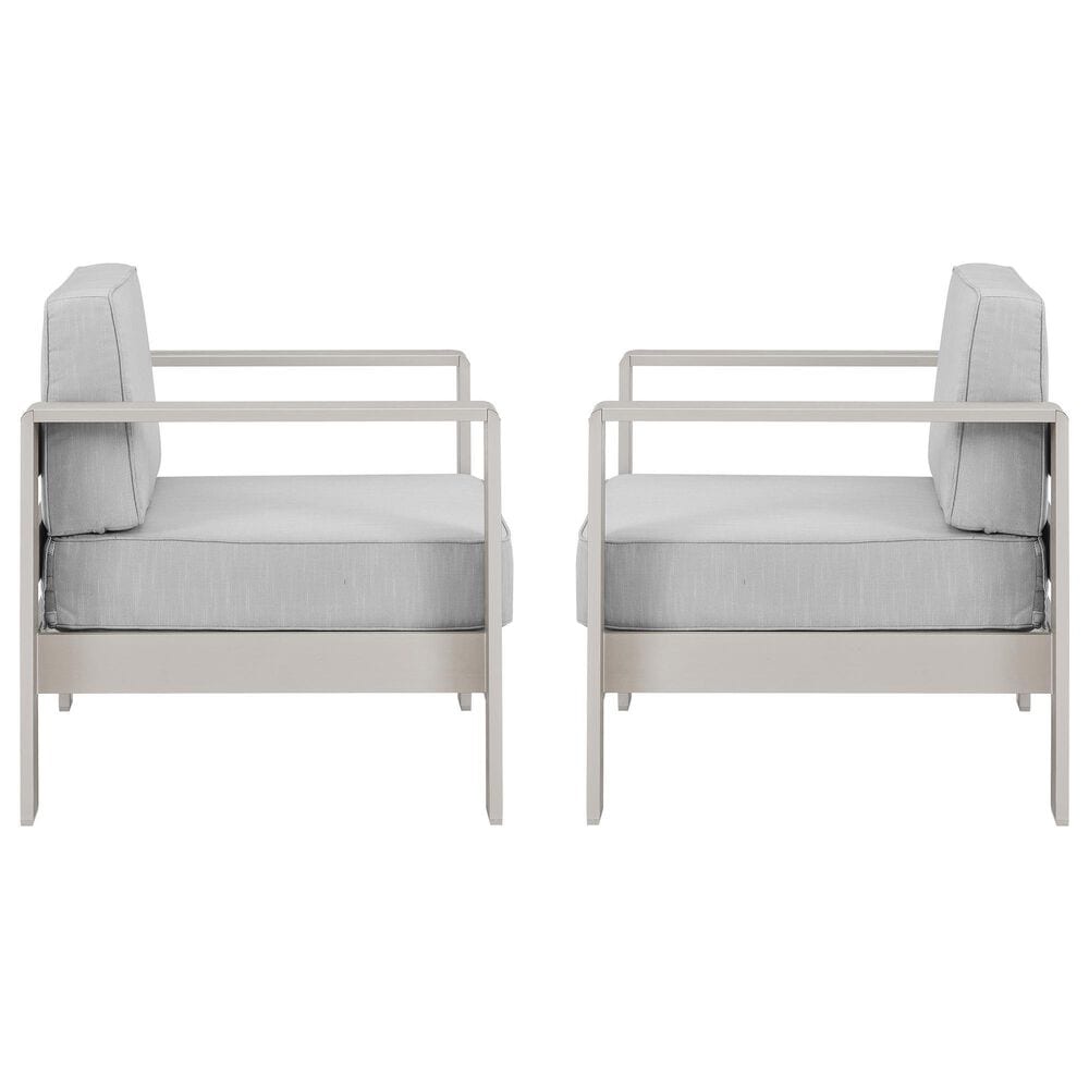 Linon Home Decor Karah Patio Arm Chair in Grey (Set of 2), , large