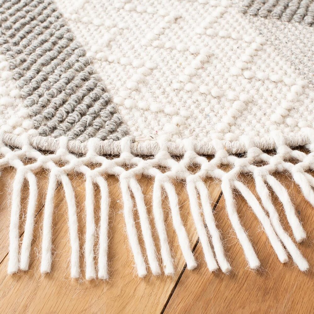Safavieh Natura NAT851A 6&#39; Round Ivory and Grey Area Rug, , large