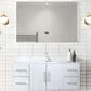 Lexora Home Geneva 48" Single Bathroom Vanity Cabinet Only in Glossy White and 48" LED Mirror, , large