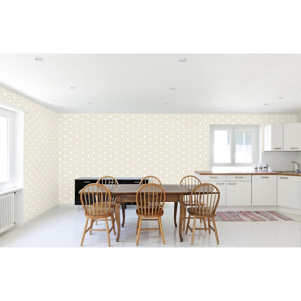 Tempaper Hello Sunshine 198&quot; x 20.5&quot; Peel and Stick Wallpaper in Sunset Gold, , large