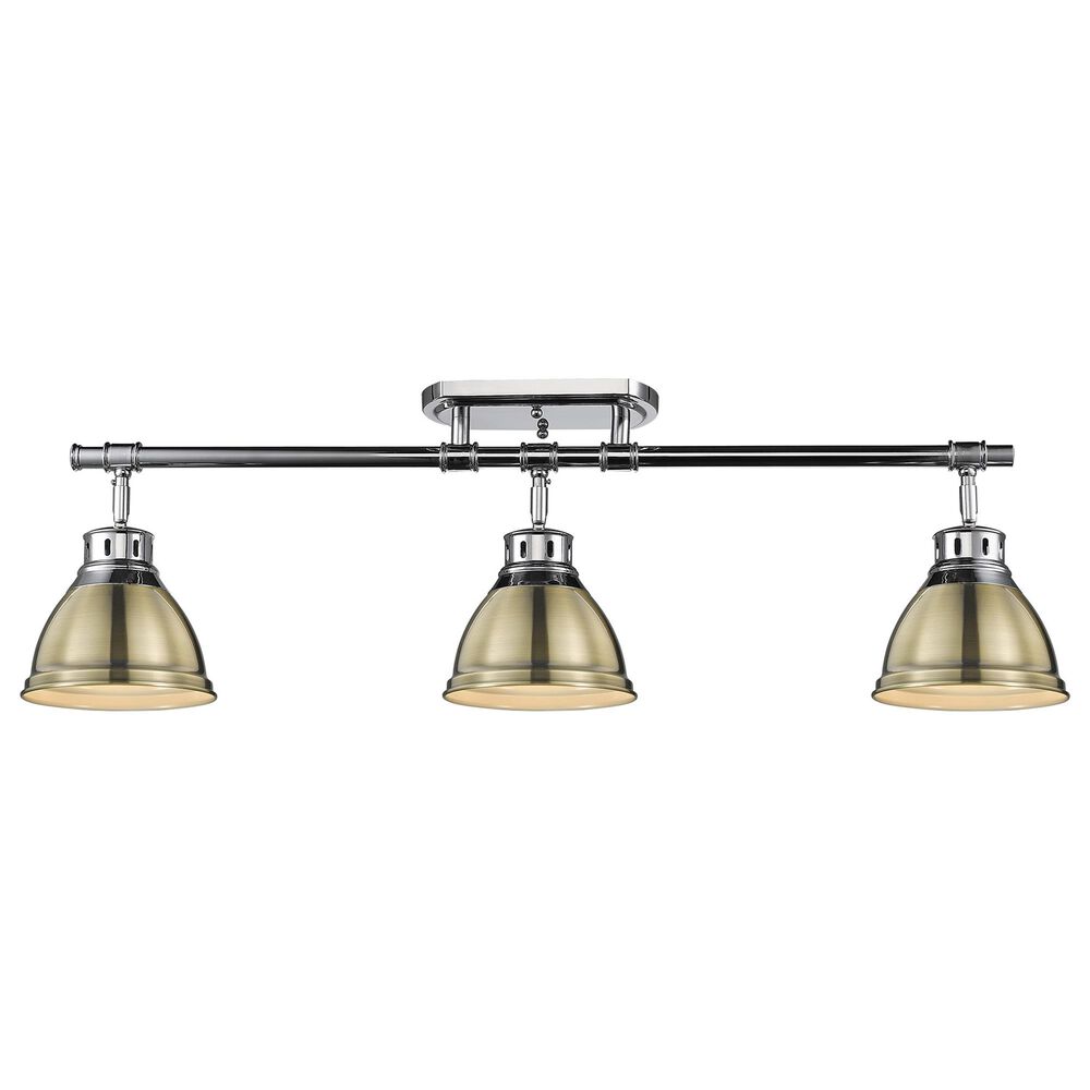 Golden Lighting Duncan Semi-Flush in Chrome and Aged Brass, , large