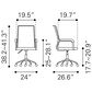 Zuo Modern Liderato Office Chair in Black and Silver, , large