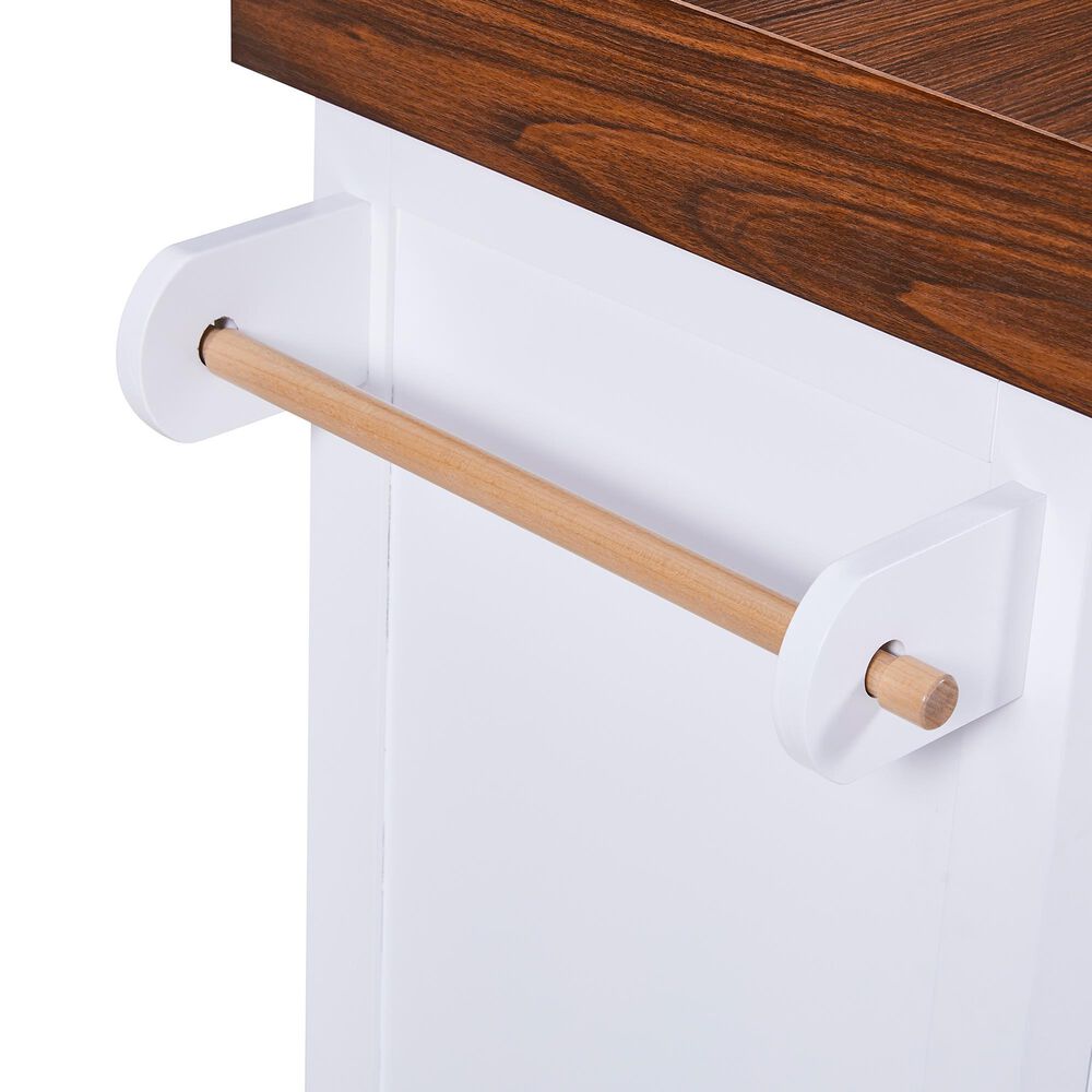 HOMLUX 53" Large Kitchen Island with 3.5" Thick Desktop in White, , large