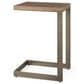 Mercana Faye C Side Table in Medium Brown and Antique Nickel, , large