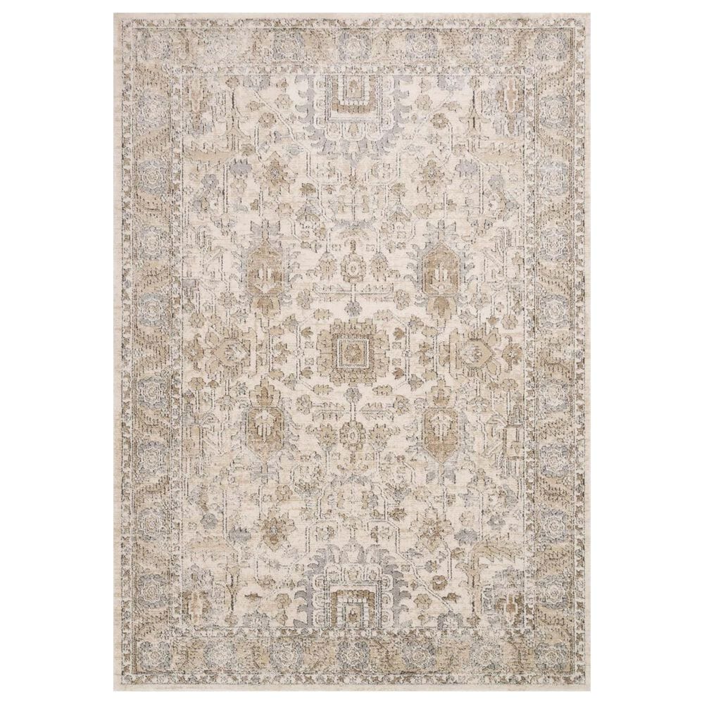 Loloi II Teagan TEA-03 6"7" x 9"2" Ivory and Sand Area Rug, , large