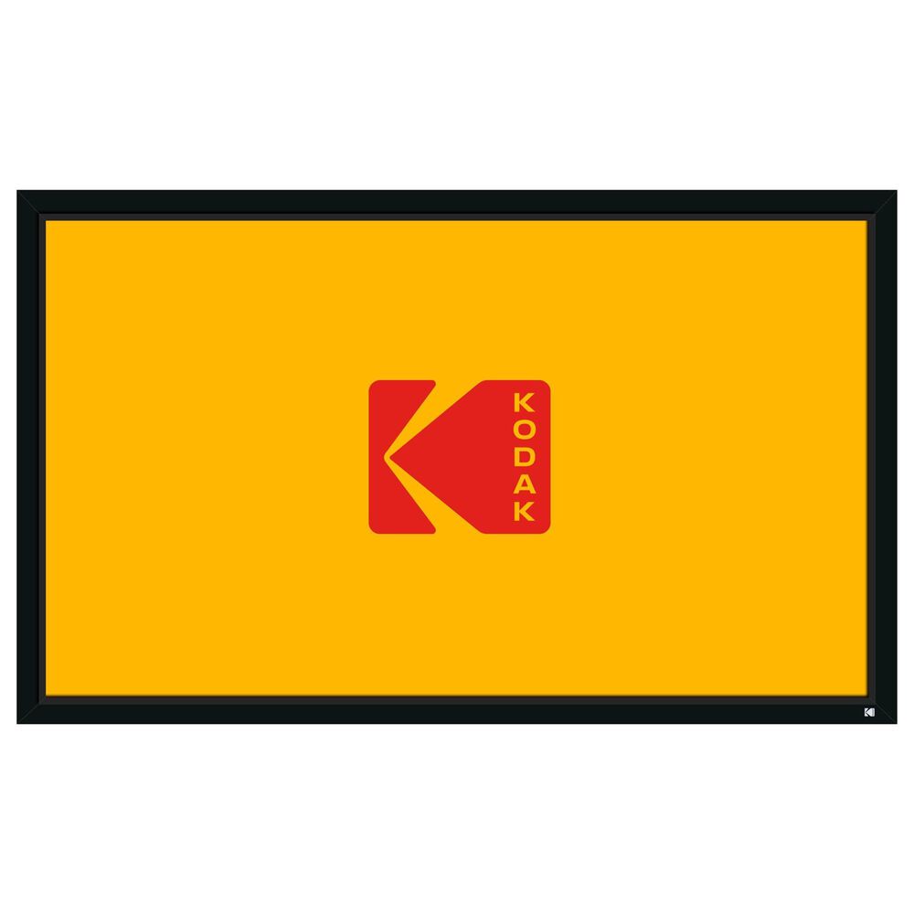 Kodak 100 Projector Screen, Fixed Frame Projector Screen with Velvet Frame &amp; Wall Mount Kit, , large