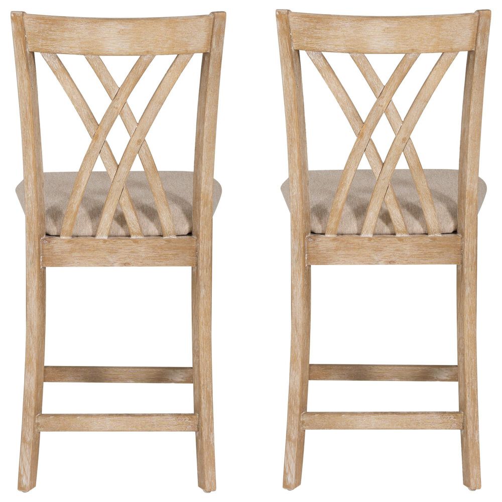 Linon Home Decor Maggie Counter Stool in Natural (Set of 2), , large