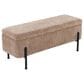 Lumisource Daniella Storage Bench with Brown Cushion in Black, , large