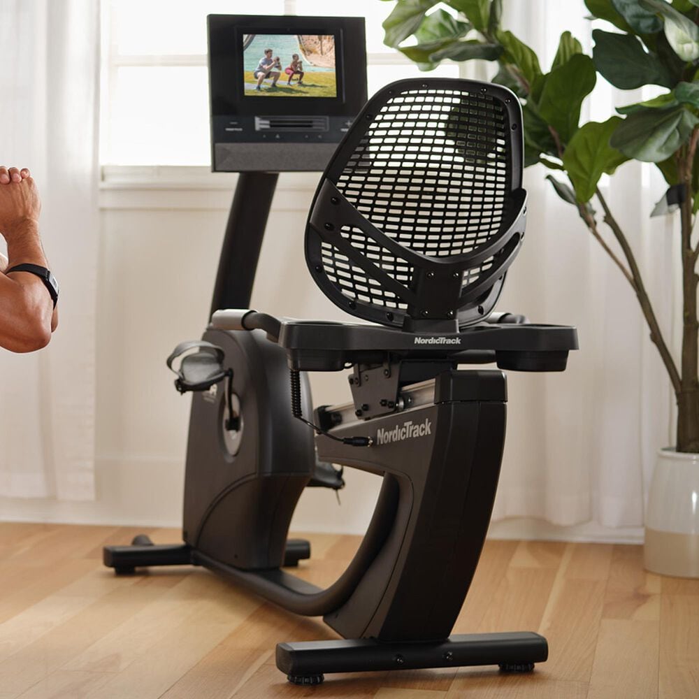 NordicTrack New 10 Recumbent Exercise Bike in Black, , large
