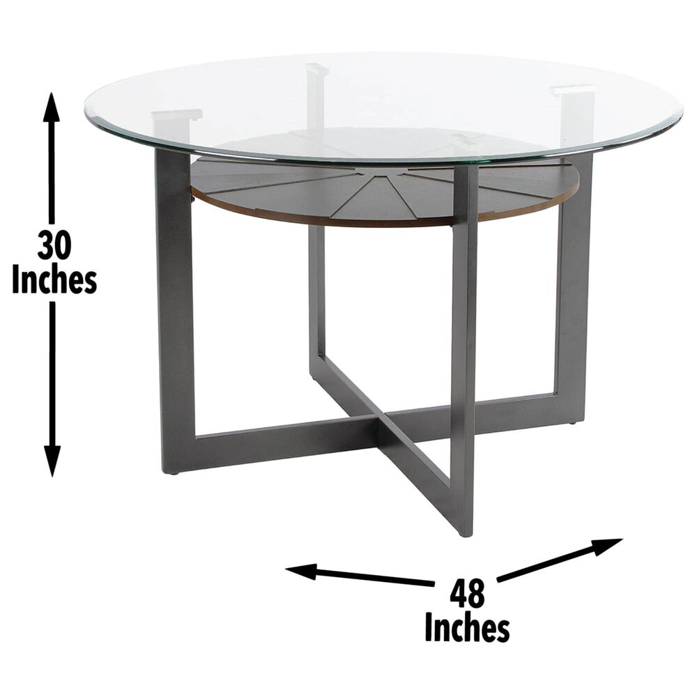 Steve Silver Olson Round Dining Table in Caramel - Table Only, , large