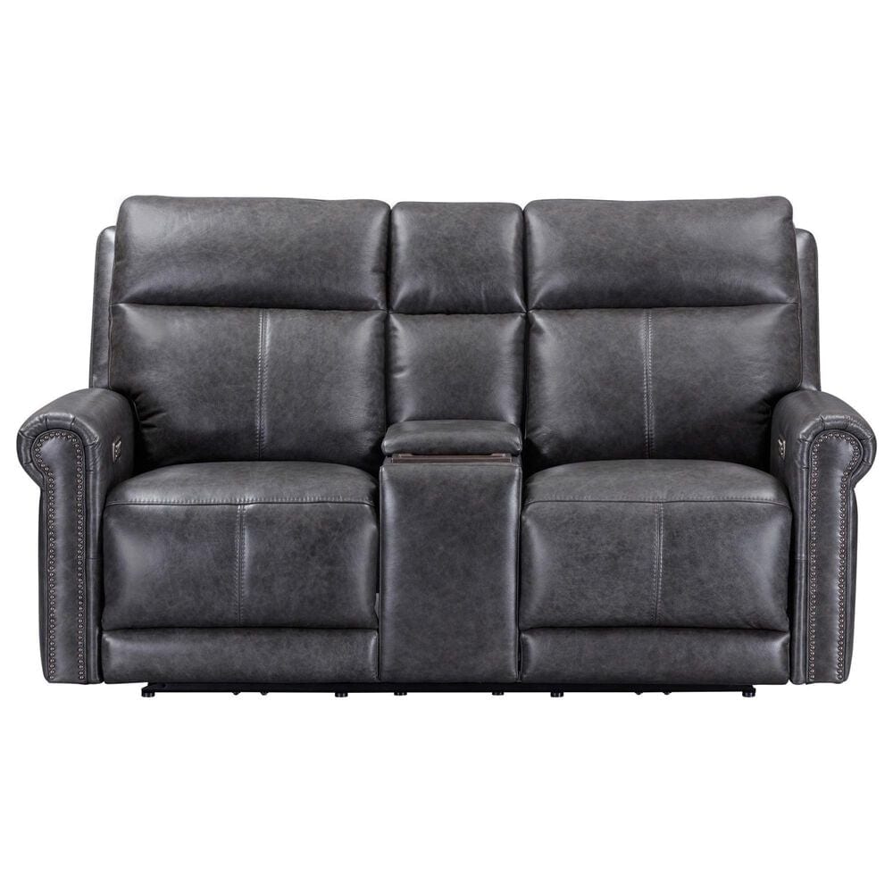 Flexsteel Alexander Power Reclining Loveseat with Console in Weathered Stone, , large