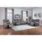 New Heritage Design Enzo Manual Reclining Sofa in Gray, , large