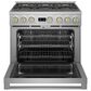 Monogram 36" All Gas Professional Range with 6 Burners in Stainless Steel, , large