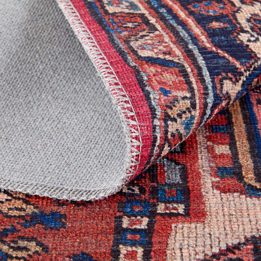 Feizy Rawlins 39HHF 3&#39;11&quot; x 6&#39; Red and Navy Area Rug, , large