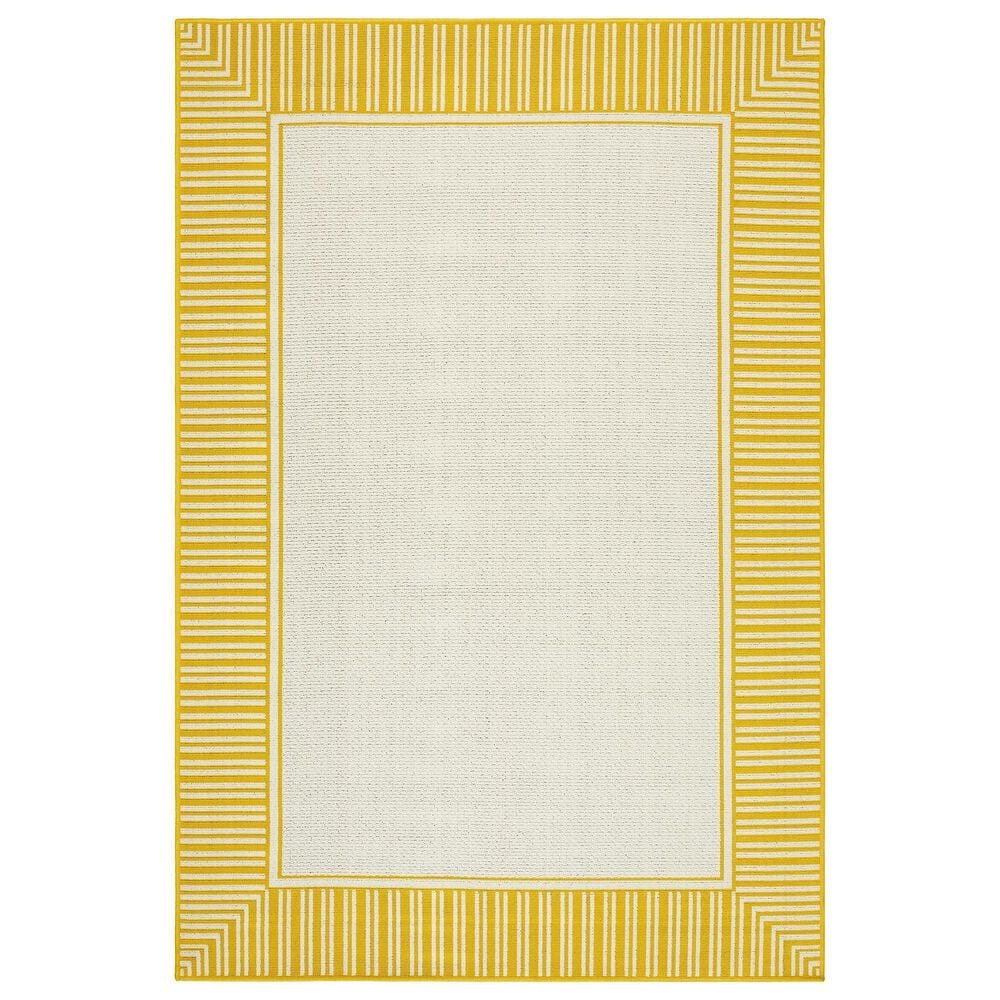 Surya Alfresco 7"3" Square Pearl, Saffron, Beige and Tan Indoor/Outdoor Area Rug, , large