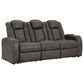 Ashley Fyne-Dyme Power Reclining Sofa in Shadow, , large