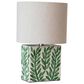 Teak Interiors Magpie Table Lamp in Natural and Green, , large