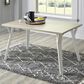 Ashley Grannen Rectangle Dining Table in White, Light Tan and Natural - Table Only, , large