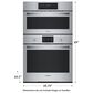 Bosch 500 Series 30" Built-In Combination Electric Convection Wall Oven in Stainless Steel, , large
