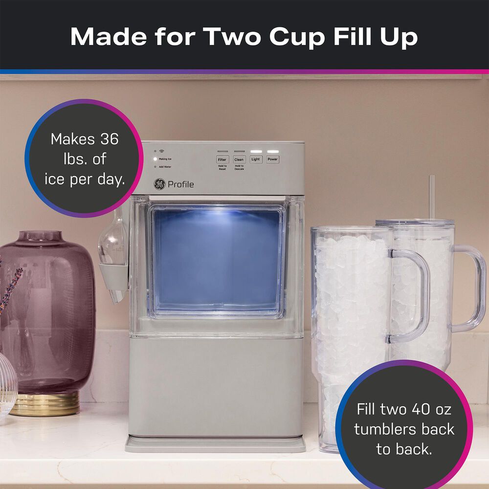 GE Profile Opal Mini Nugget Ice Maker in Stone Gray, , large