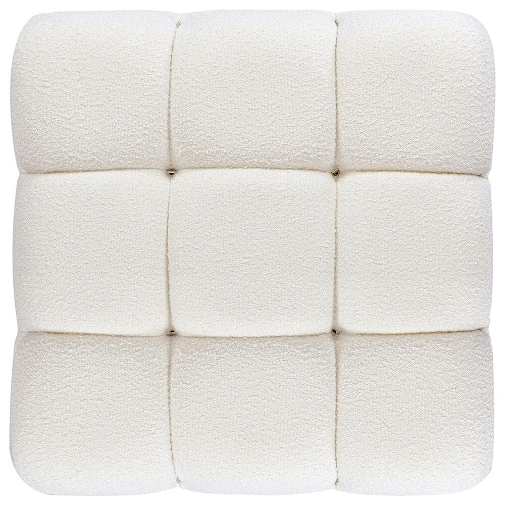 Jennifer Taylor Home Marcel Cocktail Ottoman in Ivory White, , large