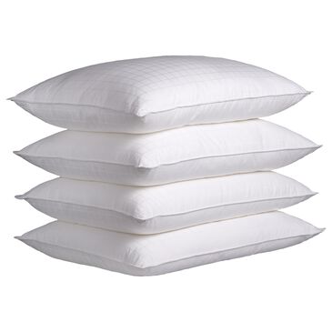Allied Home Dobby King Extra Firm Down Alternative Bed Pillow in White (Set of 4), , large