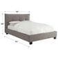 Urban Home Geneva Queen Adona Platform Bed in Dolphin, , large