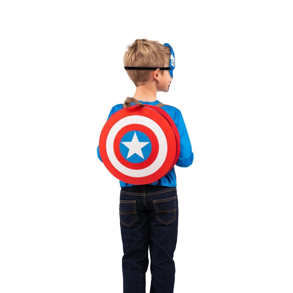 Squishmallow Marvel Captain America Superpower Pak Costume in Multicolor, , large