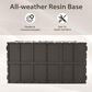 Hearth and Haven 190-Gallon Outdoor Storage Deck Box with Hydraulic Piston in Dark Brown, , large
