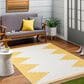 Surya Eagean EAG-2437 Mustard and Ivory 7"10" x 10"2" Indoor/Outdoor Area Rug, , large