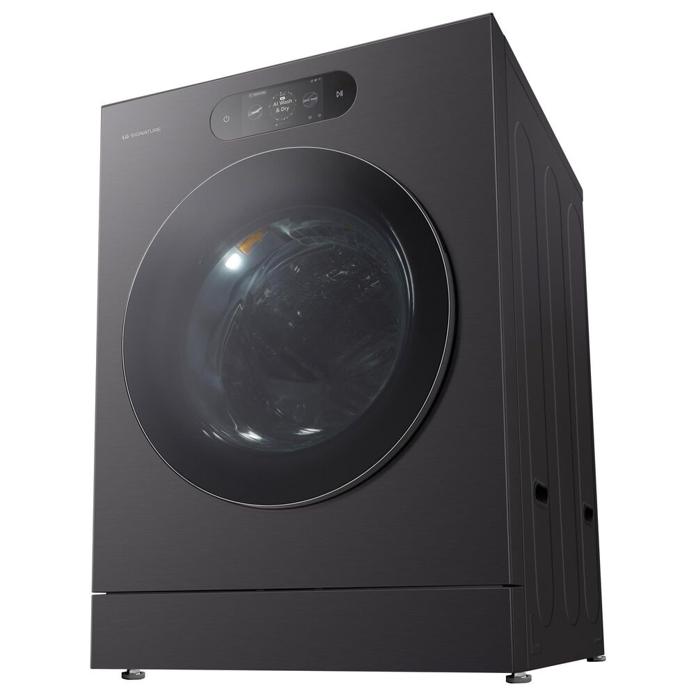 LG Studio 5.8 Cu. Ft. Smart Front Load All-In-One Washer and Dryer Combo in Brushed Black Steel, , large