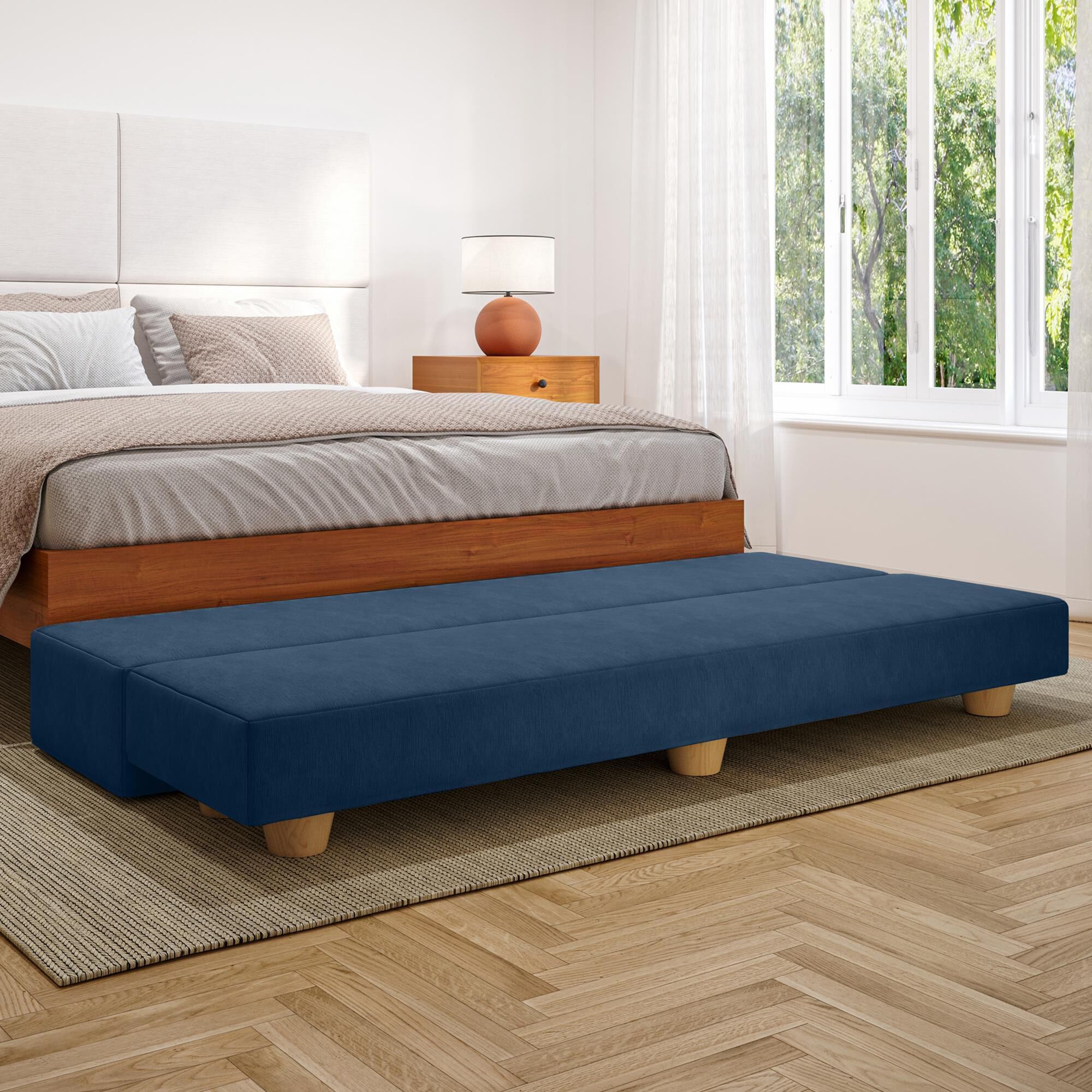 Jaxx Camden Twin Fold-Out Bench in Indigo