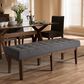 Baxton Studio Lucca Bench in Dark Grey, , large