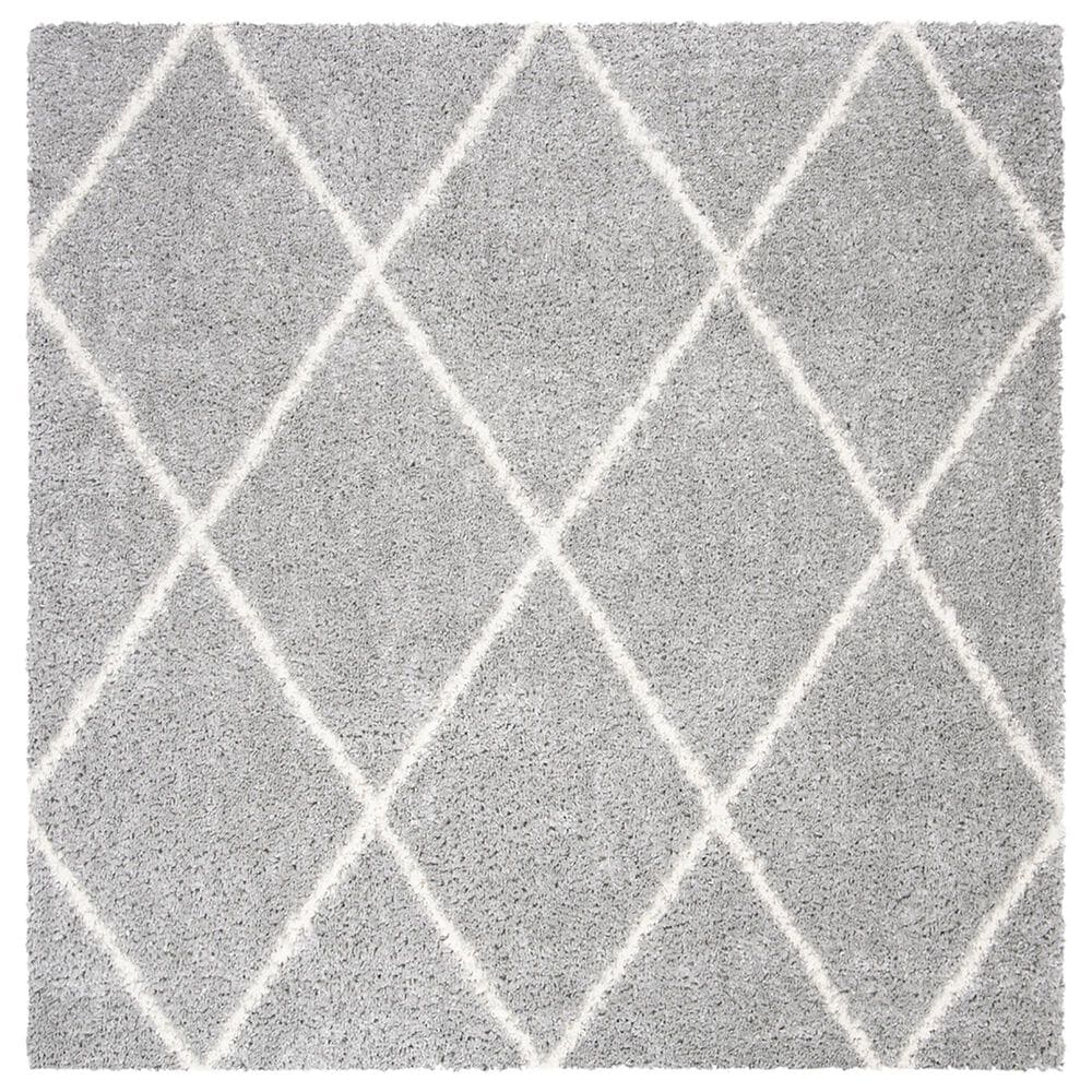 Safavieh Parma Shag PMA515G 6"7" Square Grey and Cream Area Rug, , large