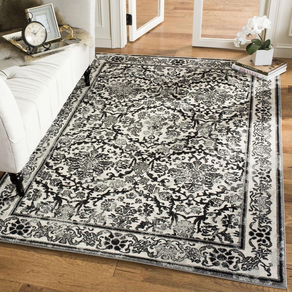 Safavieh Evoke EVK242D-3 3" x 5" Ivory/Grey Area Rug, , large
