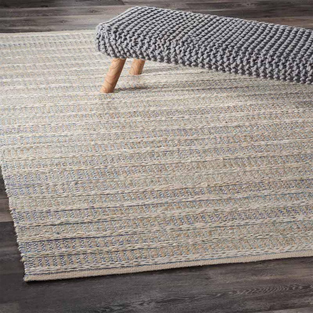 L&amp;R Resources Bleached Naturals 9&#39; x 12&#39; Illusion Blue and Infinity Area Rug, , large