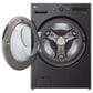 LG 5 Cu. Ft. Front Load Washer and 7.4 Cu.Ft. Gas Dryer Laundry Pair with Pedestal in Black Steel, , large