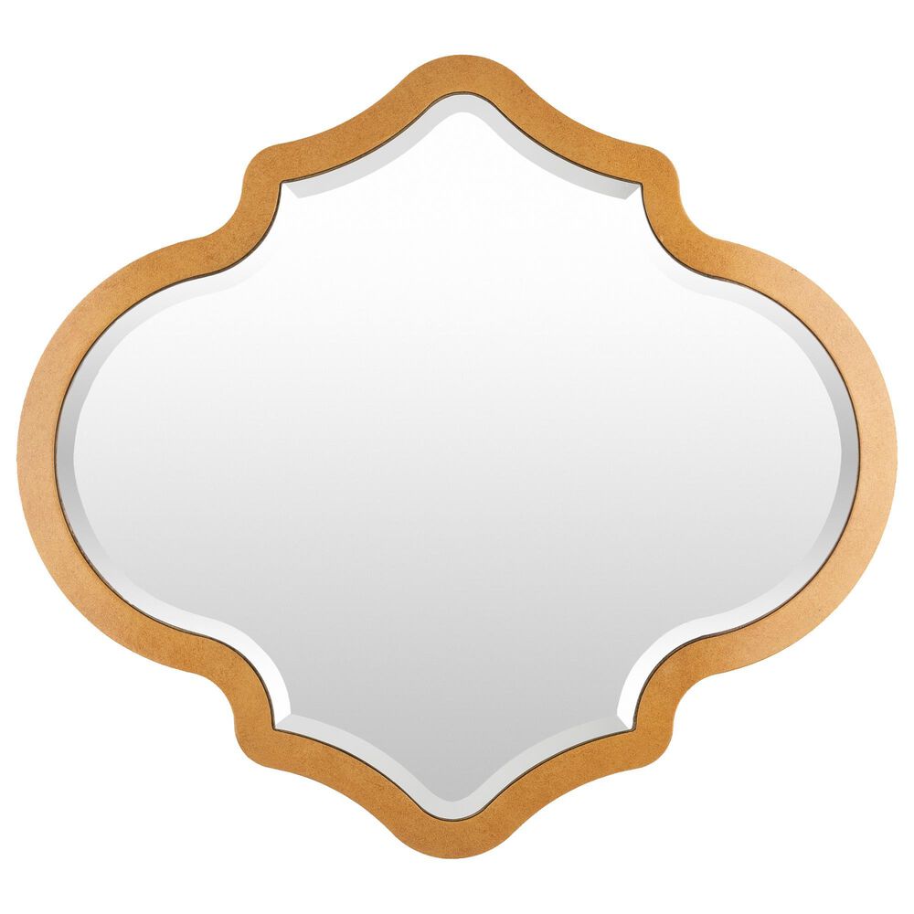Surya Inc Quatrefoil Wall Mirror in Gold, , large