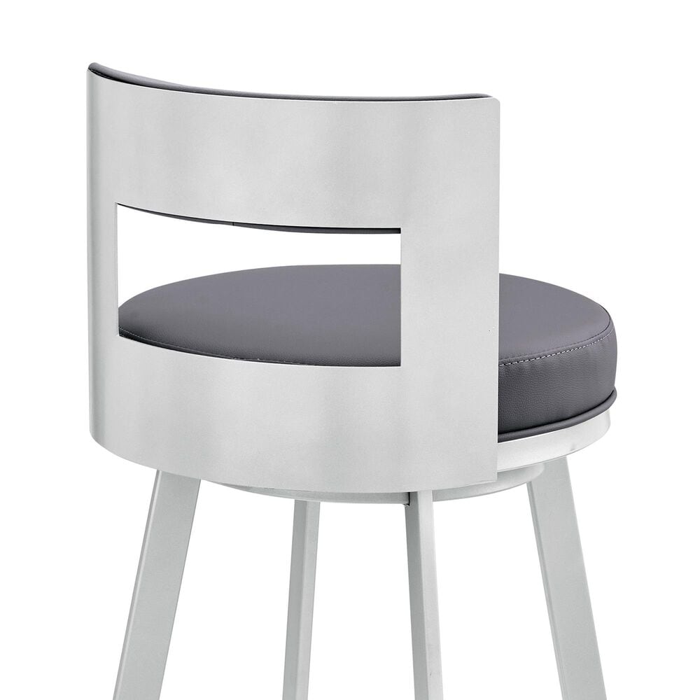 Blue River Flynn 30&quot; Swivel Bar Stool in Silver, , large