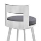 Blue River Flynn 30" Swivel Bar Stool in Silver, , large