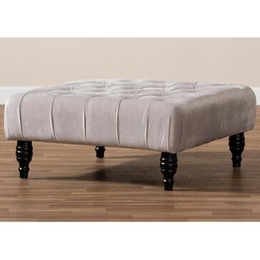 Baxton Studio Keswick Cocktail Ottoman in Slate Gray, , large