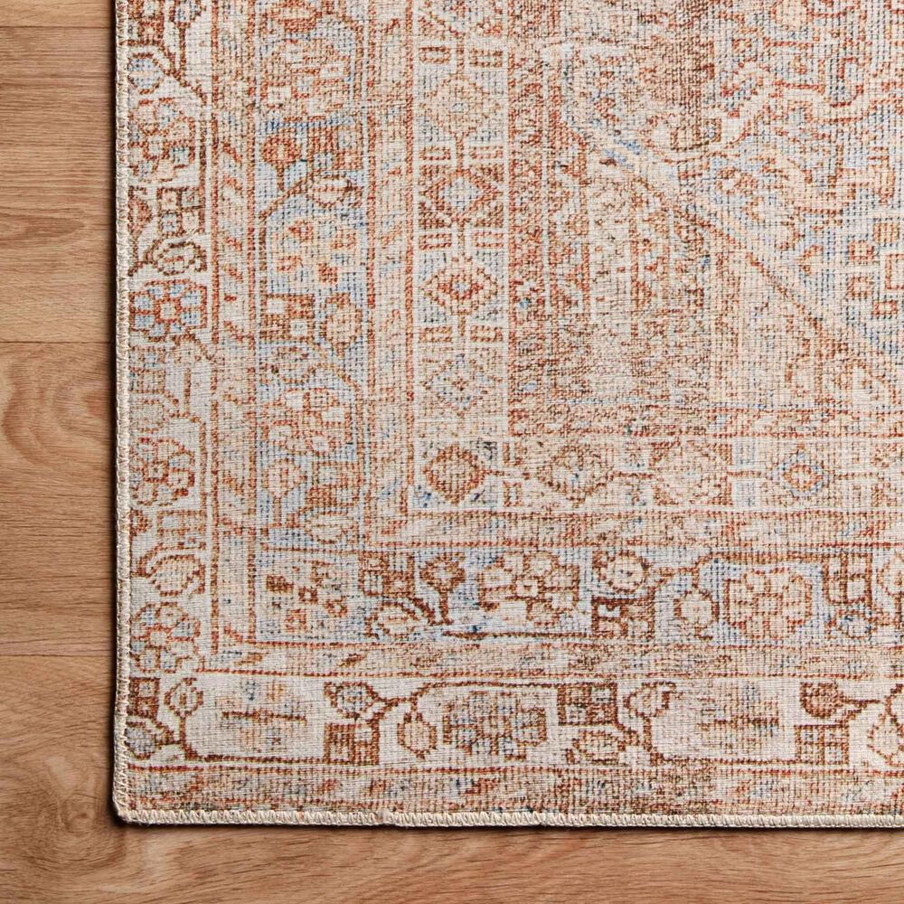 Chris Loves Julia x Loloi Jules 2&#39; x 5&#39; Tangerine and Mist Area Rug, , large