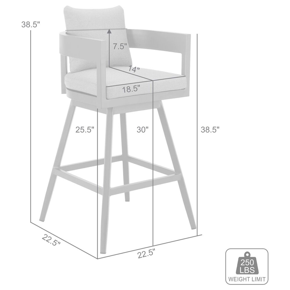 Blue River Menorca Patio Swivel Bar Stool in Dark Gray, , large
