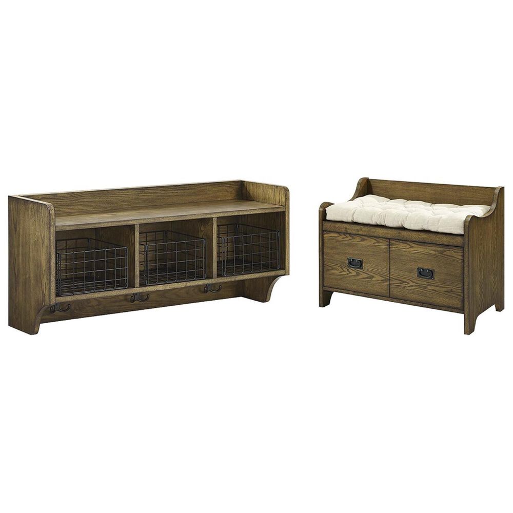 Crosley Furniture Fremont 2-Piece Entryway Kit in Coffee, , large
