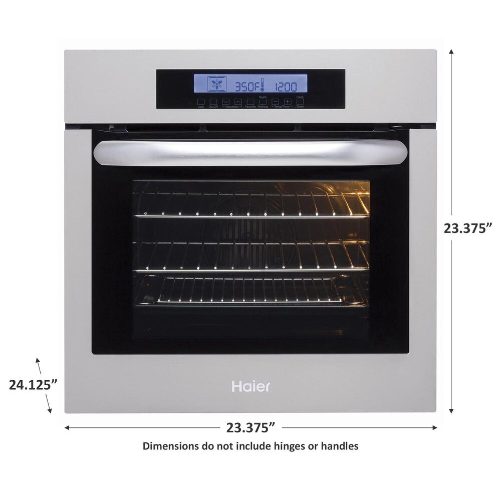 Haier 24&quot; Single Wall Oven with Convection in Stainless Steel, , large