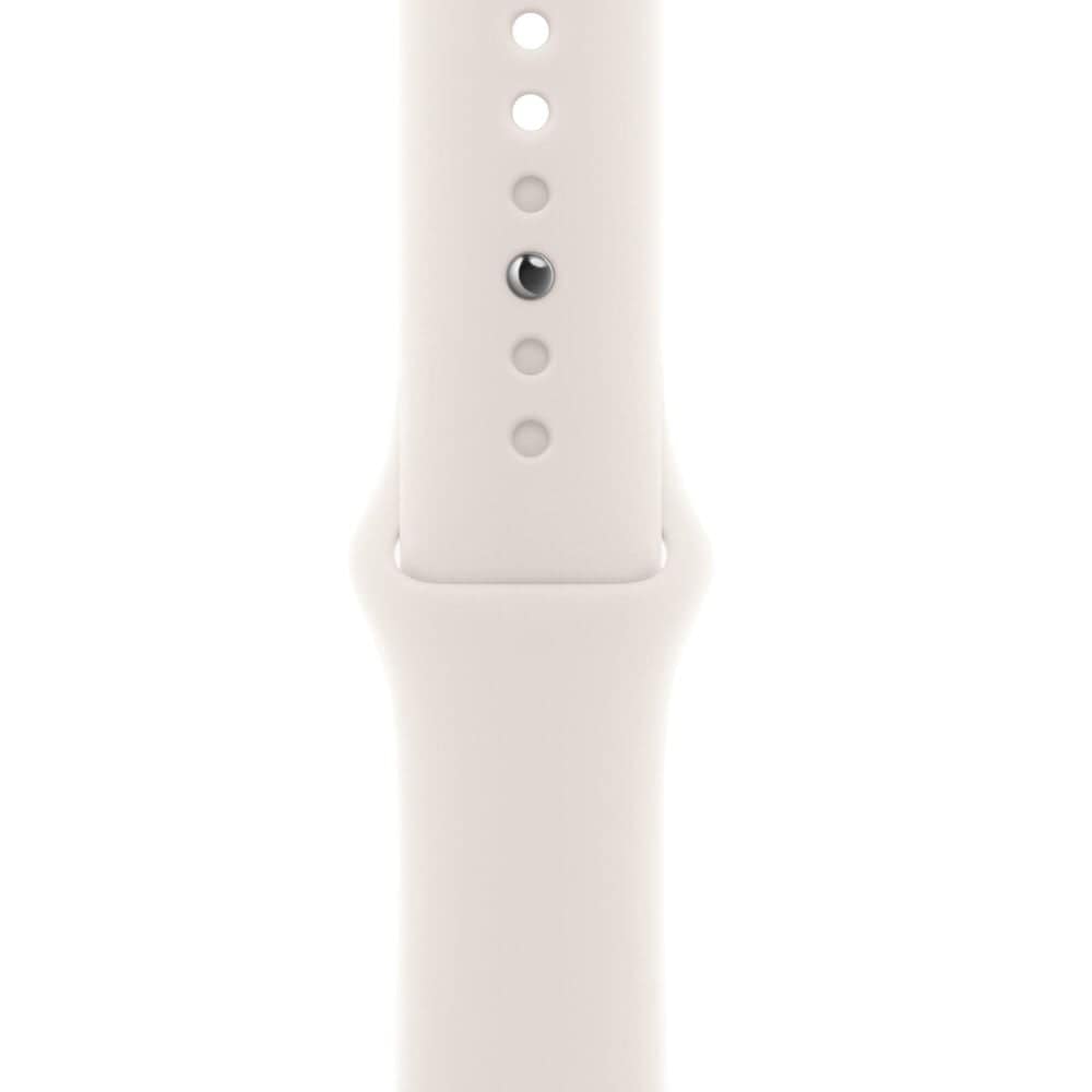Apple Watch SE 3 (GPS) 40mm Aluminum Case with Sport Band - M/L in Starlight and 2-Year AppleCare+, , large